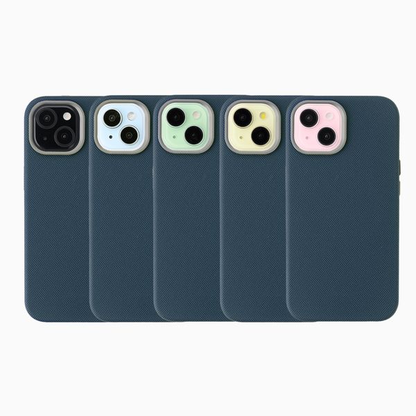 Accezz Coque arrière Mesh avec MagSafe Apple iPhone 15 - Bleu foncé
