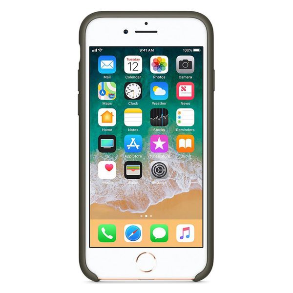 Apple Coque en silicone Apple iPhone SE (2022 / 2020) / 8 / 7 - Dark Olive