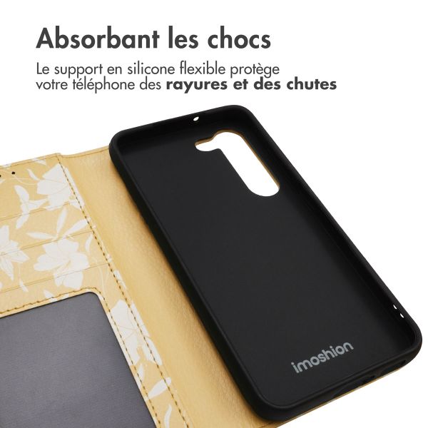 imoshion Étui de télephone portefeuille Design Samsung Galaxy S23 - Yellow Flowers