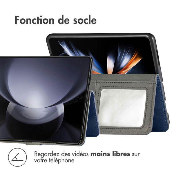 imoshion Étui de télephone portefeuille de luxe Samsung Galaxy Z Fold 6 - Bleu foncé