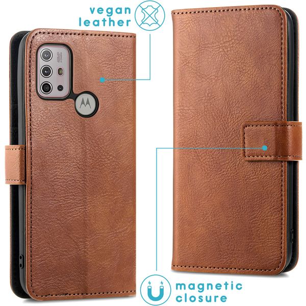 imoshion Étui de télephone portefeuille de luxe Motorola Moto G30 / G20 / G10 (Power) - Marron