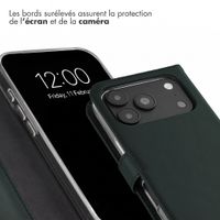 Selencia Étui portefeuille en cuir véritable Apple iPhone 18 Pro Max / 17 Pro Max - Vert