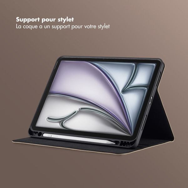 Selencia Coque tablette Riva Apple iPad Air 11 pouces (2026) M4 / (2025) M3 / (2024) M2 / Air 5 (2022) / Air 4 (2020) - Beige