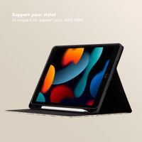 Selencia Coque tablette Sabi avec imprimé léopard Apple iPad 9 (2021) 10.2 pouces / iPad 8 (2020) 10.2 pouces / iPad 7 (2019) 10.2 pouces - Soft Ivory