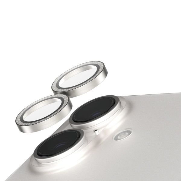 SAFE by PanzerGlass Protection d'objectif de caméra Apple iPhone 16 / 16 Plus - Glitter Silver