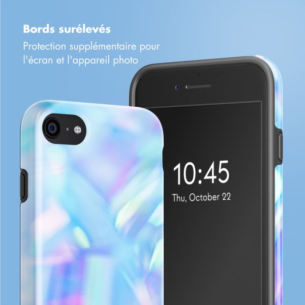 Selencia Coque arrière Vivid Apple iPhone SE (2022 / 2020) / 8 / 7 - Holographic Blue Dream