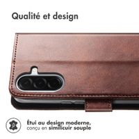 imoshion Étui de télephone portefeuille de luxe Samsung Galaxy A26 - Marron foncé