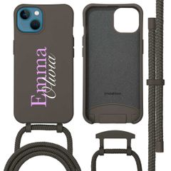 Coque Color MagSafe avec cordon amovible et photo et/ou texte personnalisés Apple iPhone 13 - Nom