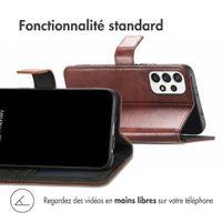 imoshion Étui de télephone portefeuille de luxe Samsung Galaxy A32 (5G) - Marron foncé