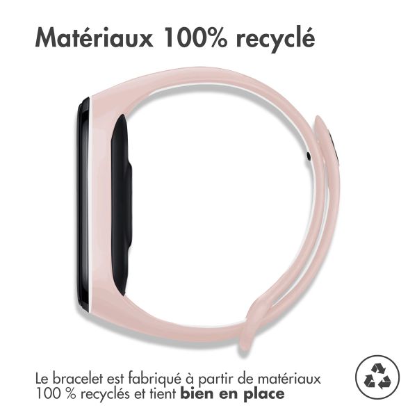 imoshion Bracelet sport silicone Xiaomi Mi Band 5 / 6 - Pink & White
