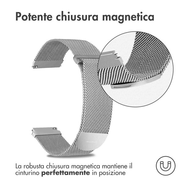 imoshion Bracelet magnétique milanais Samsung Galaxy Watch 7 40/44 mm - Argent