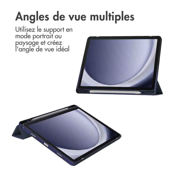 imoshion Coque tablette rigide Trifold Samsung Galaxy Tab A9 Plus - Noir