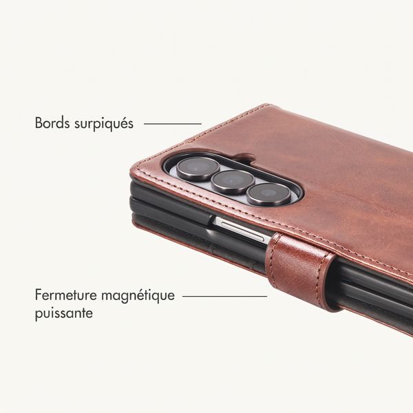imoshion Étui de télephone portefeuille de luxe Samsung Galaxy Z Fold 8 Ultra - Marron foncé