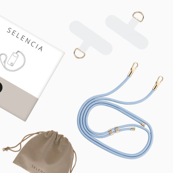 Selencia Cordon universel pour téléphone avec 2 crochets - réglable - Powder Blue
