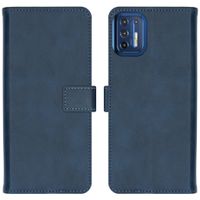 imoshion Étui de télephone portefeuille de luxe Motorola Moto G9 Plus - Bleu foncé
