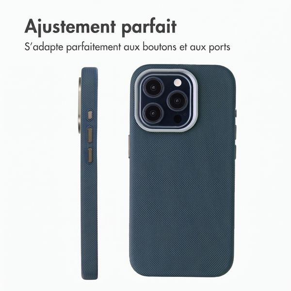 Accezz Coque arrière Mesh avec MagSafe Apple iPhone 15 Pro - Bleu foncé