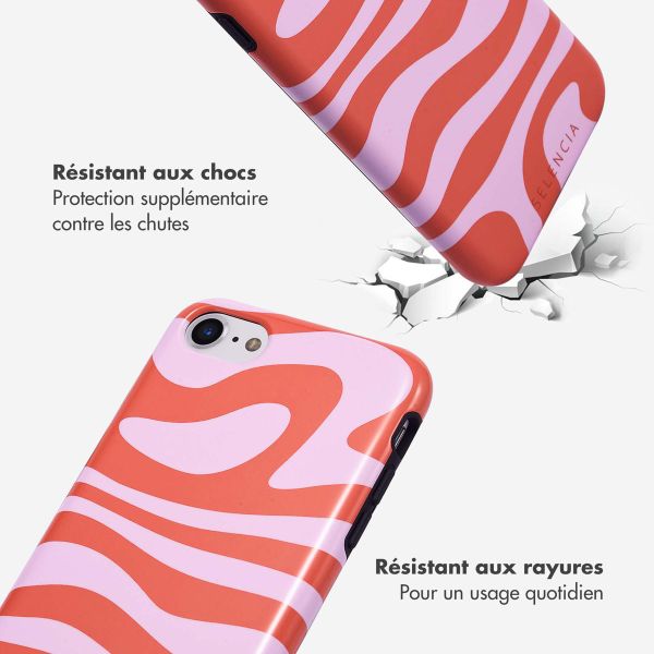 Selencia Coque arrière Vivid Apple iPhone SE (2022 / 2020) / 8 / 7 / 6(s) - Dream Swirl Pink