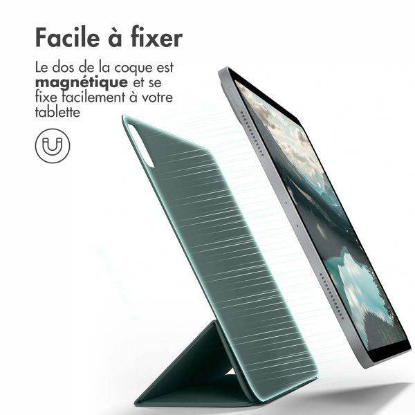 imoshion Magnetic etui de téléphone portefeuille Apple iPad Pro 13 (2025) M5 / (2024) M4 - Vert foncé