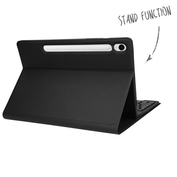 Accezz Étui de tablette Bluetooth Clavier Samsung Galaxy Tab S10 FE / S9 FE - QWERTY / NL - Noir