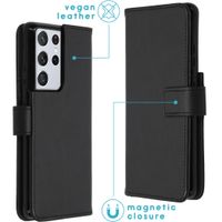imoshion Étui de télephone portefeuille de luxe Samsung Galaxy S21 Ultra - Noir