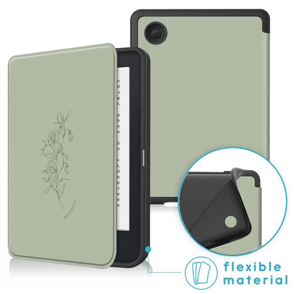 imoshion Étui á rabat Kobo Clara 2E / Tolino Shine 4 - Floral Green