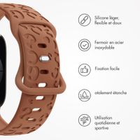 imoshion Bracelet en silicone imprimé léopard Apple Watch | 38/40/41/42 mm - Marron