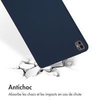 Accezz Coque Liquid Silicone avec porte-stylet Apple iPad Pro 13 (2025) M5 / (2024) M4 - Bleu foncé