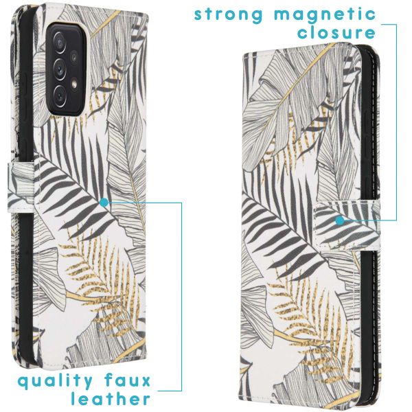imoshion Design Softcase Bookcase Samsung Galaxy A72 - Glamour Botanic