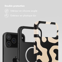 Selencia Coque arrière Vivid avec MagSafe Apple iPhone 17 Pro - Art Wave Black