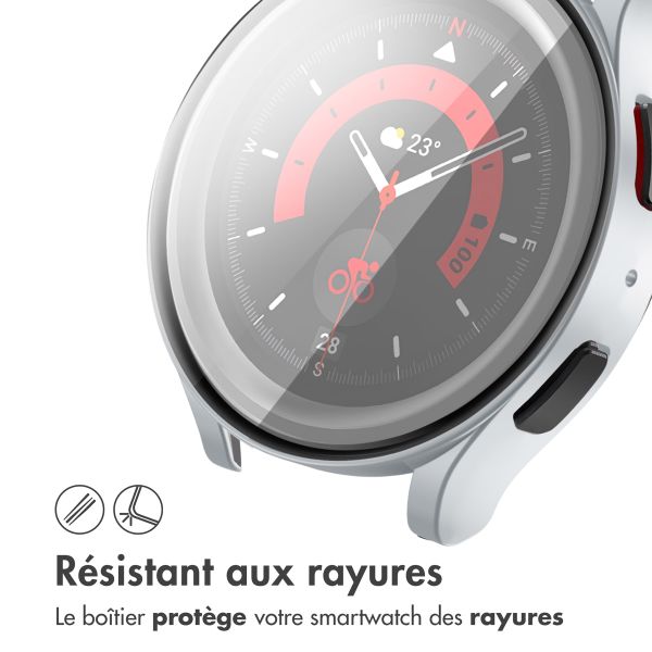 imoshion Coque rigide à couverture complète Samsung Galaxy Watch 6 - 44 mm - Argent