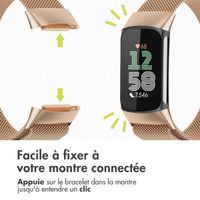 imoshion Bracelet magnétique milanais Fitbit Charge 5 - Taille S - Rose Doré