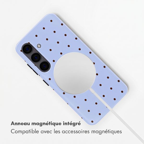 Selencia Coque arrière Vivid avec MagSafe Samsung Galaxy S24 - Happy Dots Digital Sky