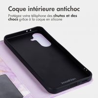 imoshion Étui de télephone portefeuille Design Samsung Galaxy A36 - Purple Marble
