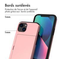 imoshion Coque arrière avec porte-cartes Apple iPhone 13 - Rose Doré