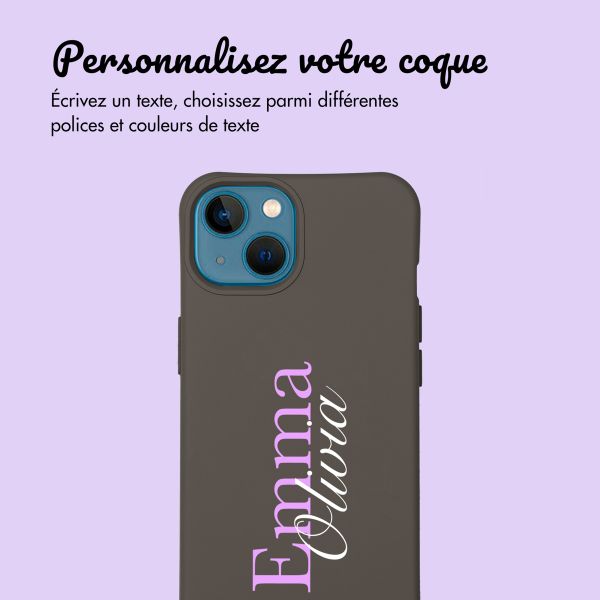 Coque Color MagSafe avec cordon amovible et photo et/ou texte personnalisés Apple iPhone 13 - Nom