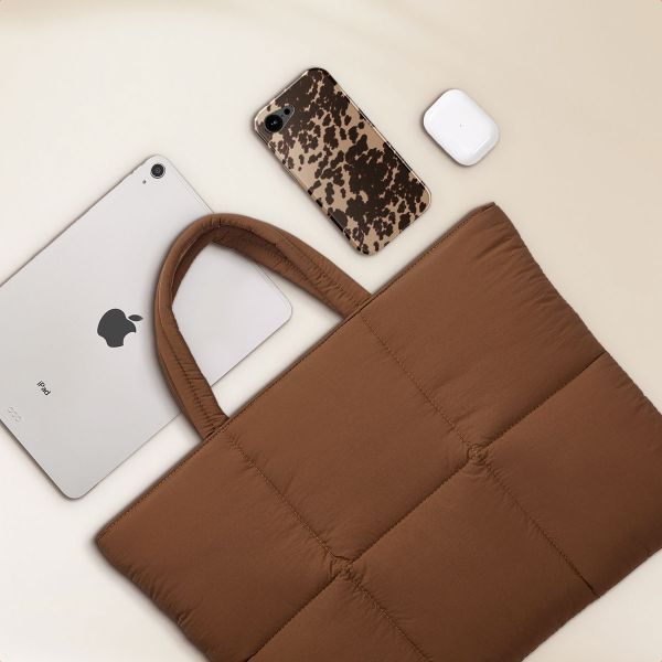 Selencia Sac ordinateur portables Vaya Puffy 16 pouces - Mocha Brown