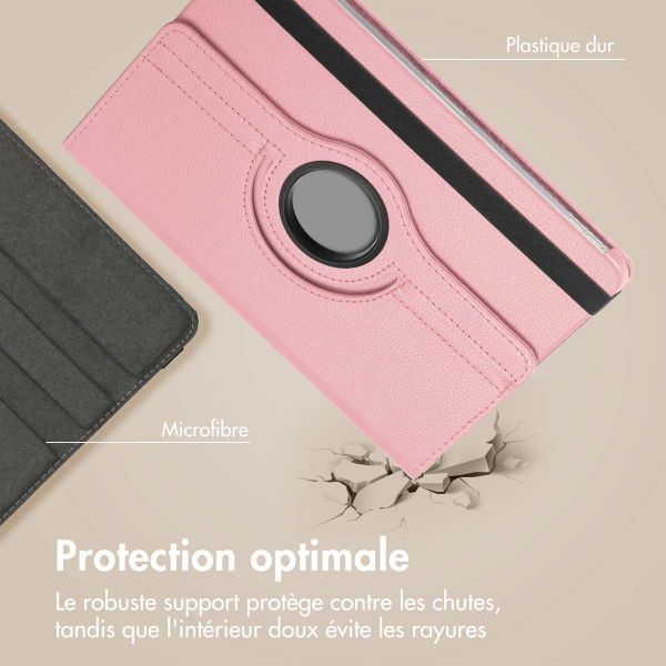 imoshion Coque tablette rotatif à 360° Samsung Galaxy Tab S9 11.0 pouces / S10 Lite / S10 FE / S9 FE 10.9 pouces - Rose