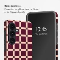 Selencia Coque arrière Vivid Samsung Galaxy S26 - Check This Burgundy