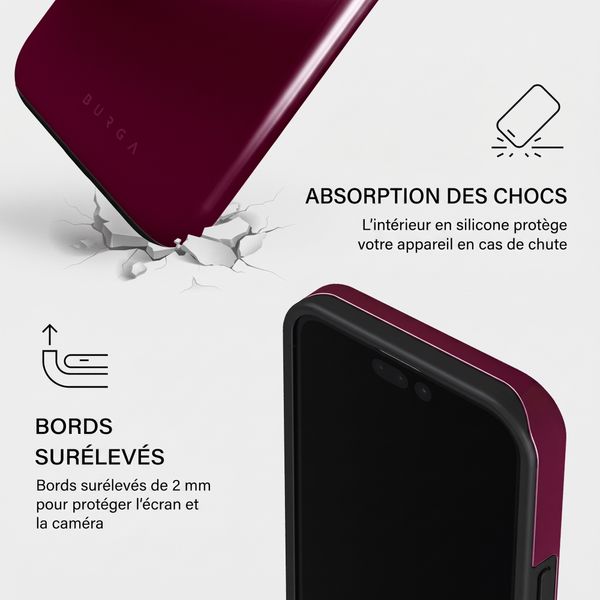 Burga Coque Tough MagSafe Apple iPhone 15 Pro - Dark Cherry