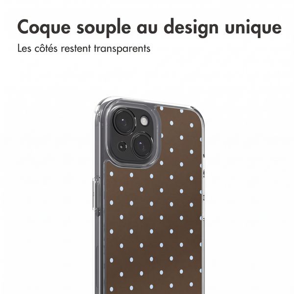 imoshion Coque Design Apple iPhone 15 - Polka Dot Bruin