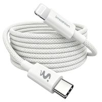imoshion Câble USB-C vers Lightning Tressé 30 W - 2 mètres - Blanc