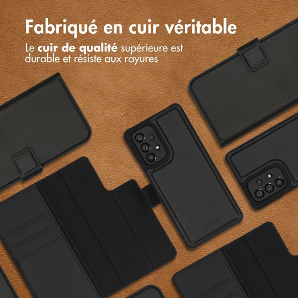 Accezz Premium Leather 2 in 1 Wallet Bookcase Samsung Galaxy A53 - Noir