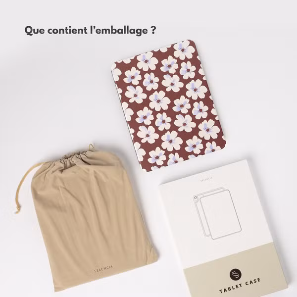 Selencia Coque tablette Vivid Apple iPad Air 11 pouces (2026) M4 / (2025) M3 / (2024) M2 / Air 5 (2022) / Air 4 (2020) - Choco Flower Pop
