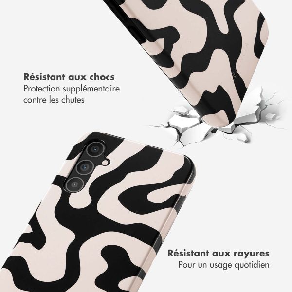 Selencia Coque arrière Vivid Samsung Galaxy A34 (5G) - Art Wave Black