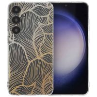 imoshion Coque Design Samsung Galaxy S24 Plus - Golden Leaves Transparent