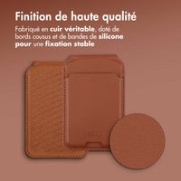Accezz Portefeuille en cuir avec support - Compatible avec MagSafe et Qi2 - Sienna Brown