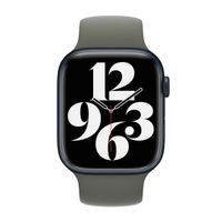 Apple Bracelet Boucle unique en Silicone Apple Watch | 44/45/46/49 mm - Taille 3 - Olive