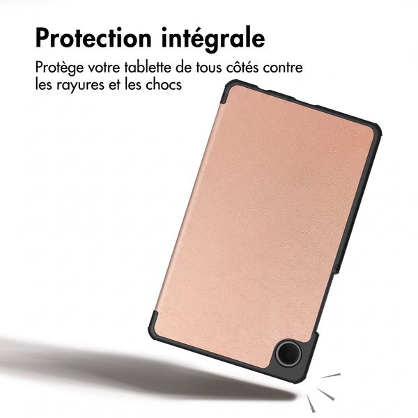 imoshion Coque tablette Trifold Samsung Galaxy Tab A11 / A9 8.7 pouces - Rose Doré
