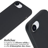 imoshion Coque en silicone avec cordon Apple iPhone 17e / 16e - Noir