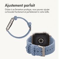 imoshion Bracelet en velours côtelé Apple Watch | 38/40/41/42 mm - Bleu clair